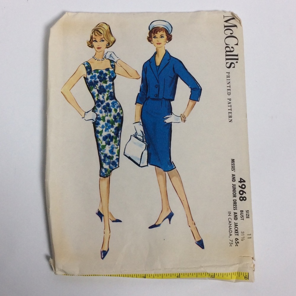 VTG Sewing Pattern McCall’s 4968. Dress & Jacket